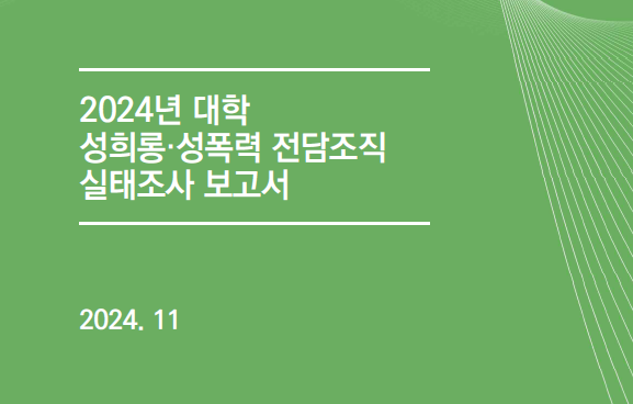 2024년 대학 성희롱·성폭력 전담조직 실태조사 결과, 대응체계의 허점 드러나