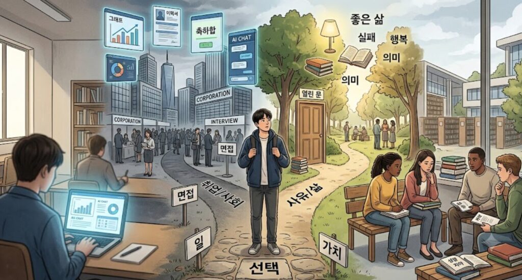 취업률 너머, 대학은 ‘살아갈 힘’을 가르치고 있는가